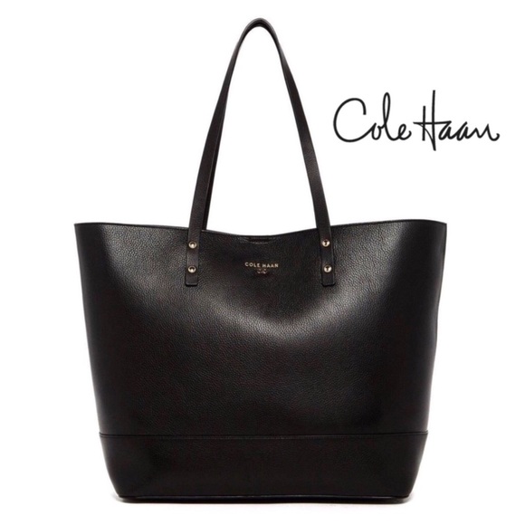 Cole Haan Handbags - Cole Haan | Black Leather Shopper Tote